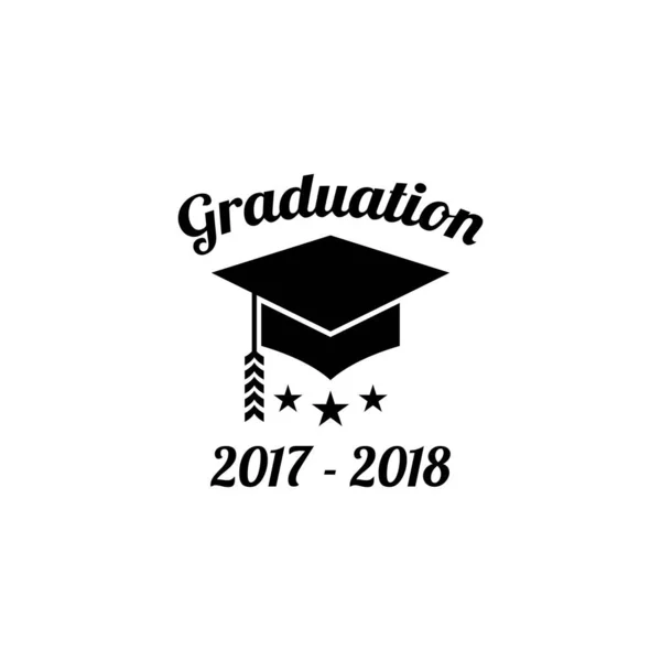 Graduation Cap Logo Design Concept — Vettoriale Stock
