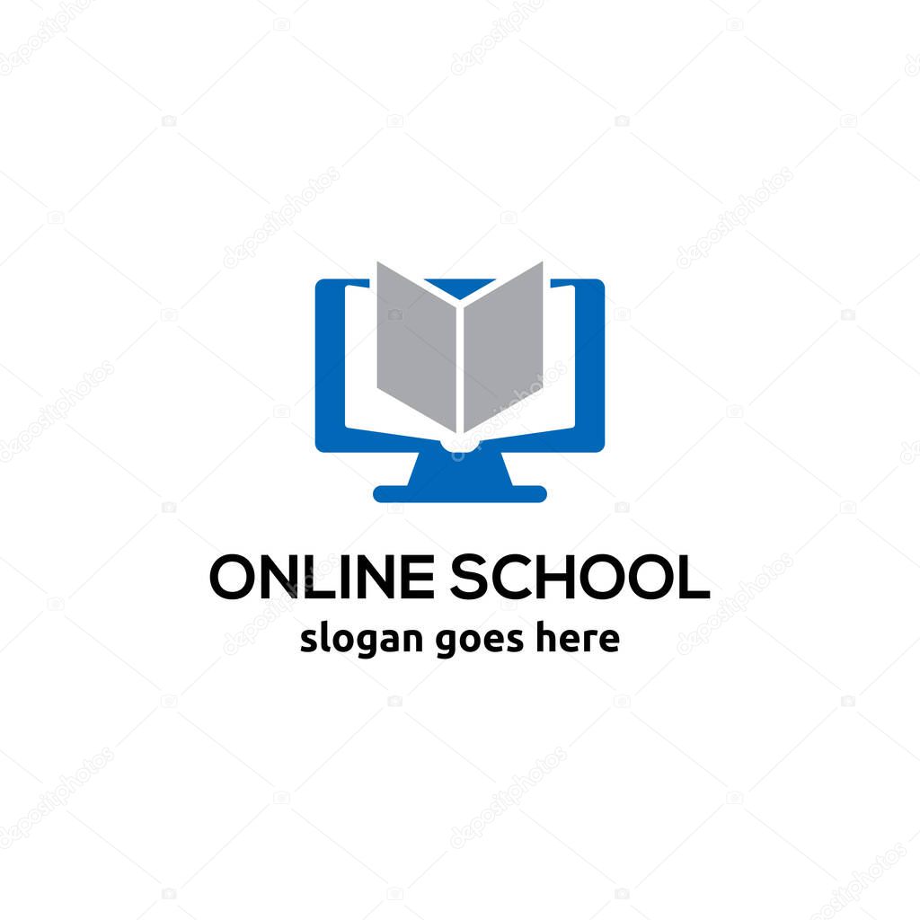 Online Education logo design template. Online course logo design. Online Learning logo
