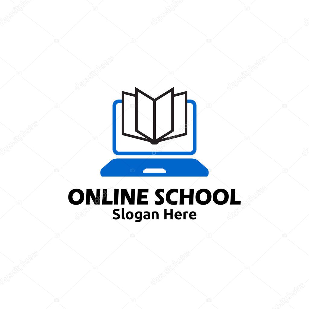 Online Education logo design template. Online course logo design. Online Learning logo