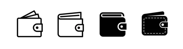 Monedero Icono Conjunto Elemento Diseño Relacionado Con Ahorro Dinero — Archivo Imágenes Vectoriales