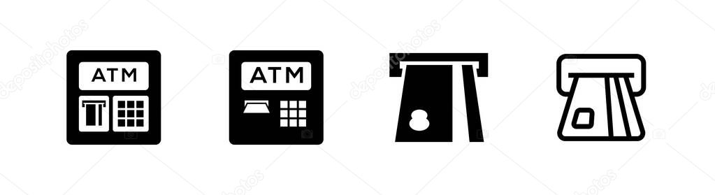 Bank ATM cash symbol, cash machine icon