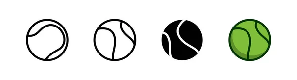 Елемент Дизайну Тенісного Яча Викладений Стиль Плоский Стиль — стоковий вектор