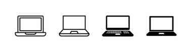 Web sitesi, yazdırma tasarımı veya uygulama için uygun dizüstü bilgisayar simgesi tasarımı ögesi
