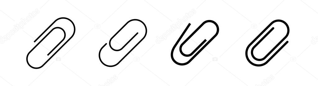 Paper clip icon design element suitable for websites, print design or app