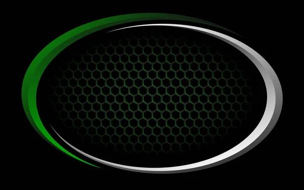 Circle with hexagon carbon pattern Free Vector