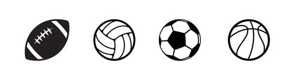 Popular Sport Game Ball Icon Design Element Suitable Websites Print — Stockvector