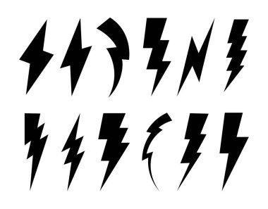 Lightning bolt icon design element suitable for websites, print design or app
