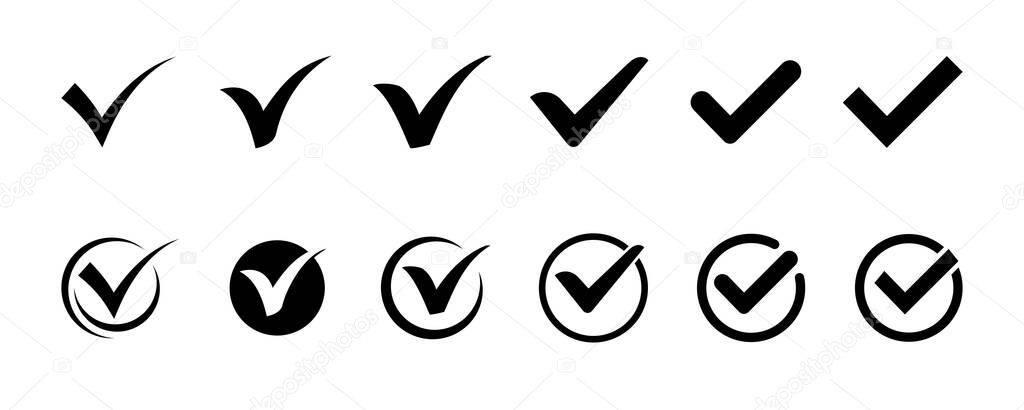 Checkmark icon design element suitable for websites, print design or app