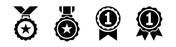 Champion Medal Icon Design Element Suitable Websites Print Design App — Stok Vektör