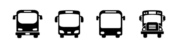 Conjunto Ícones Ônibus Elemento Design Adequado Para Sites Design Impressão — Vetor de Stock