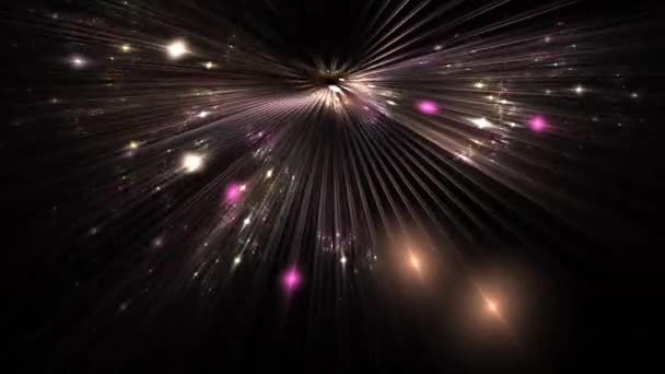 Mouvement Galaxie Une Galaxie Étincelante Dans Espace Mouvement Des Lignes — Video