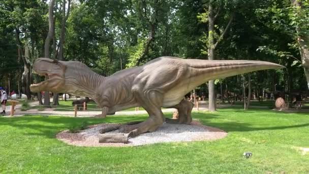 Dino Park Kharkov Augaugust 2021 Park Museum History Piece Dinosaurs — 비디오