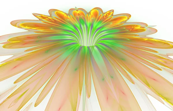 Beautiful lush flower. Beautiful abstract flower for art projects, cards, business, posters. 3D illustration, computer-generated fractal