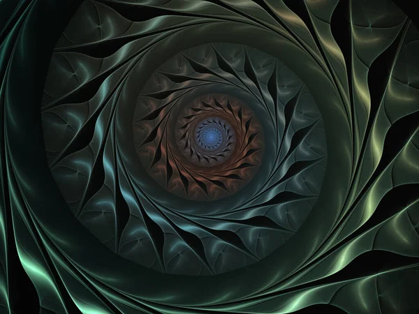 Abstrakcyjny Kształt Fraktalny Nieskończona Spirala Tajemniczy Psychodeliczny Wzorzec Relaksu Dynamiczne — Zdjęcie stockowe