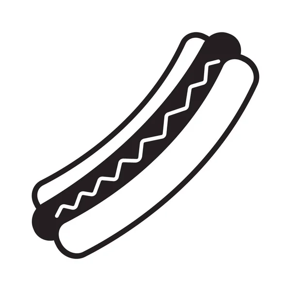 Hotdog Brot Oder Hotdog Flach Symbol Für Apps Und Webseiten — Stockvektor