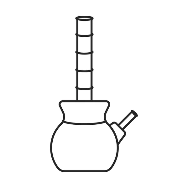 线艺术矢量图标Bong水管过滤或大麻烟雾过滤工具 — 图库矢量图片
