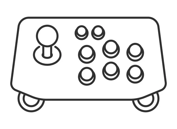 Icono Arte Línea Controlador Joystick Arcade Para Aplicaciones Sitio Web — Vector de stock