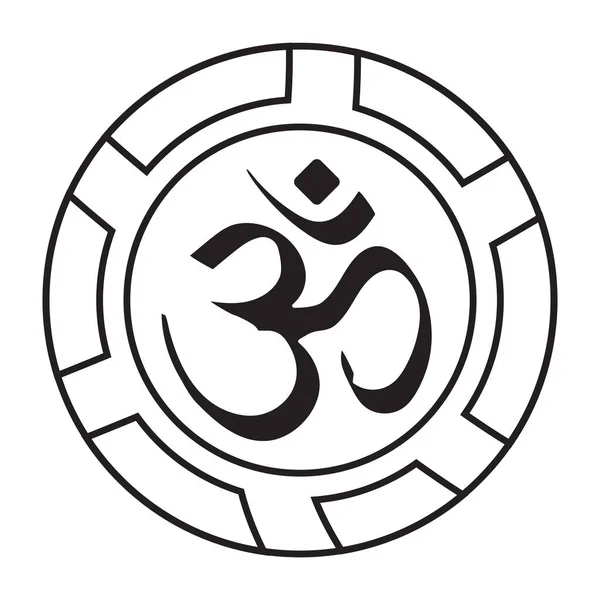 Σύμβολο Της Aum Hinduism Γραμμή Τέχνης Διάνυσμα Για Εφαρμογές Ιστοσελίδες — Διανυσματικό Αρχείο