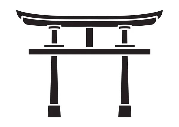 Shinto Πύλη Ιερό Torii Επίπεδη Διάνυσμα Εικονίδιο Για Εφαρμογές Ιστοσελίδες — Διανυσματικό Αρχείο