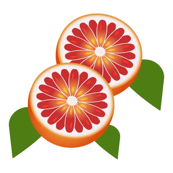 Uygulamalar ve web siteleri için yapraklı bir parça pomelo veya greyfurt
