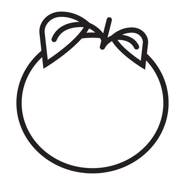 Pomelo Grapefruit Lijn Art Icoon Voor Voedsel Apps Websites — Stockvector