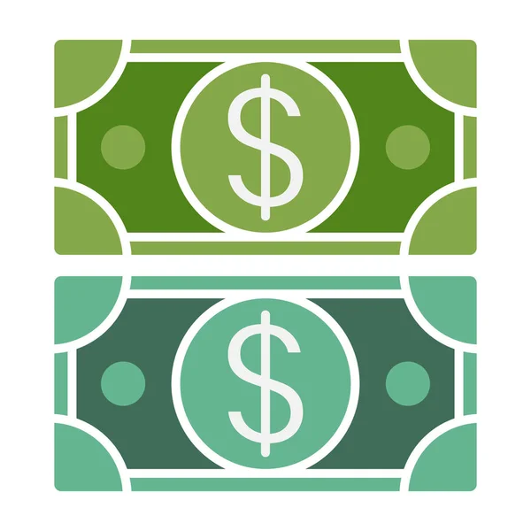 Verenigde Staten Dollar Geld Platte Kleur Pictogram Voor Apps Websites — Stockvector