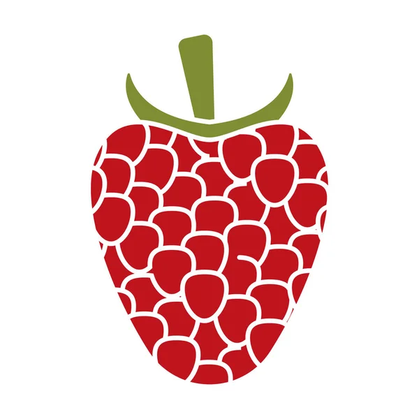 Płaska Ikona Wektorowa Czerwona Malina Owoce Dla Aplikacji Stron Internetowych — Wektor stockowy
