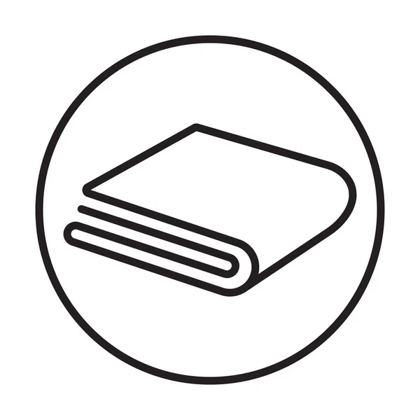 アプリやウェブサイトのためのキッチンナプキン 折り畳まれた紙ナプキンラインアートアイコンを丸め — ストックベクタ