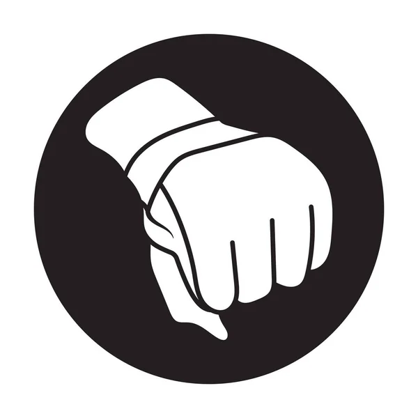 Hand Blow Flat Vector Icon Apps Website Black Background — Stock Vector