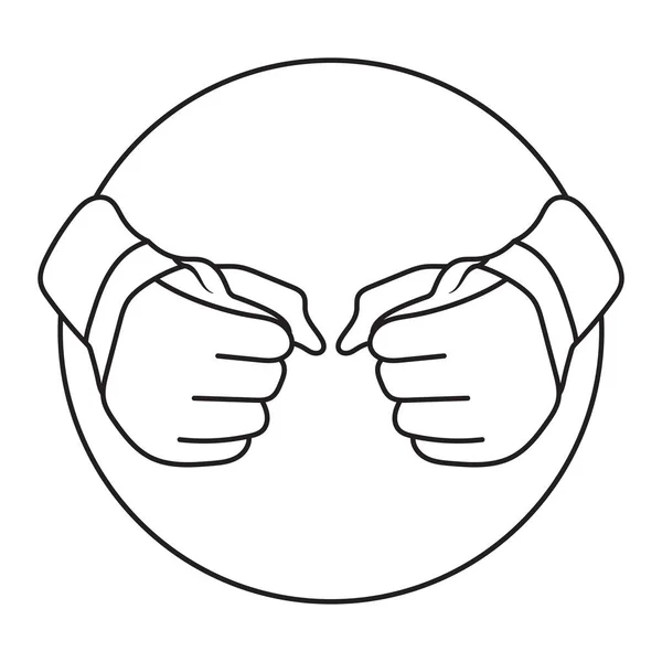 Mixed Martial Arts Lijn Kunst Logo Voor Apps Website — Stockvector