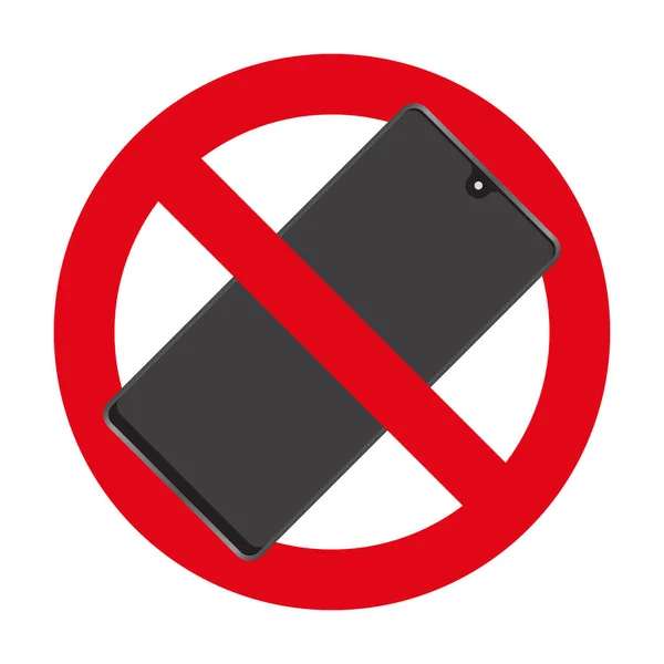 Znak Zabronione Przynieść Smartfona Płaska Ikona Wektor Dla Aplikacji Lub — Wektor stockowy