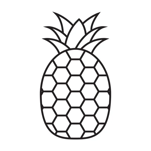 Icona Della Linea Frutta Ananas App Siti Web — Vettoriale Stock