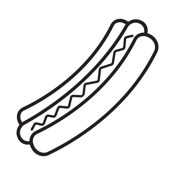 Hotdog Brot Oder Hot Dog Line Kunstsymbol Für Apps Und — Stockvektor