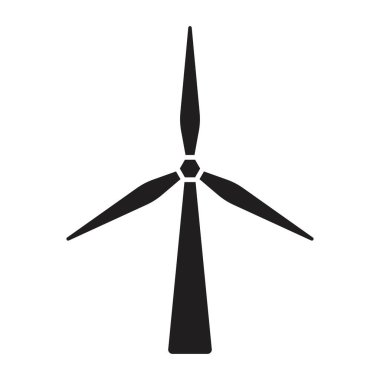 Uygulamalar veya web sitesi için rüzgar türbinleri düz vektör simgesi
