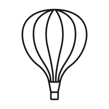 Uygulamalar ve web sitesi için sıcak hava balonu veya balon uçuş hattı resim vektörü simgesi