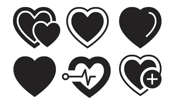 Icono Vector Plano Una Forma Corazón Medicina Atención Médica Símbolo — Vector de stock