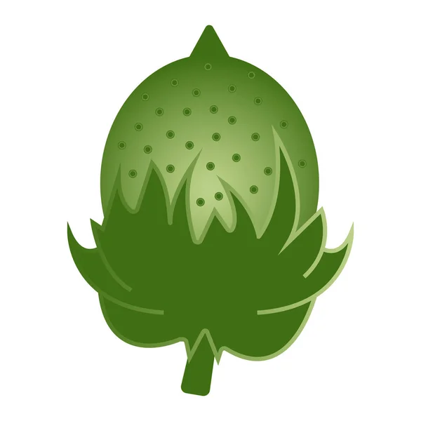 Ploché Barevné Ikony Zelené Bavlněné Kuličky Pro Aplikace Webové Stránky — Stockový vektor