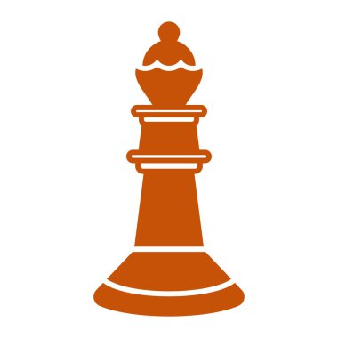 Uygulamalar veya web sitesi için satranç taşı düz renk simgesi