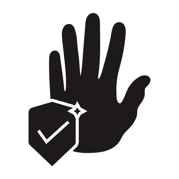 Hand Bescherming Platte Vector Pictogram Voor Apps Websites — Stockvector