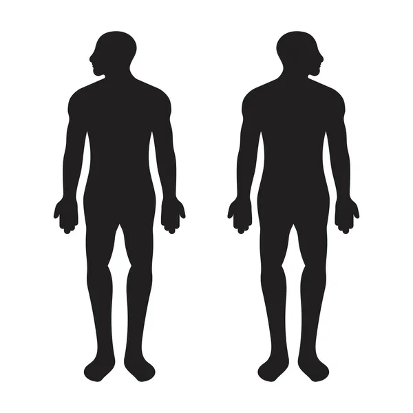 应用或网站的成人男性或男性身体平面矢量图标 — 图库矢量图片