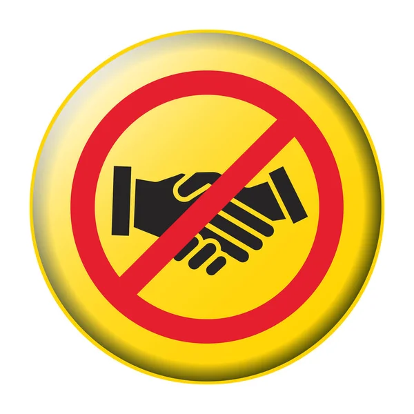 Handshake Prohibition Sign Apps Website — Stock Vector