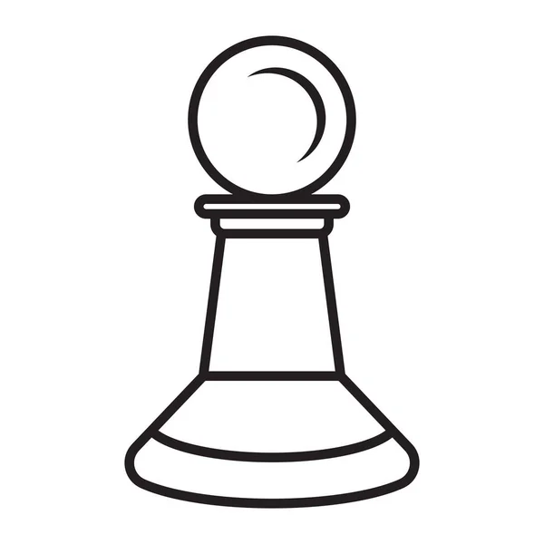 Пешечная Шахматная Линия Иконка Вектора Искусства Приложений Веб Сайта — стоковый вектор