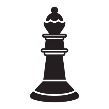 Uygulamalar veya web sitesi için satranç taşı düz vektör simgesi