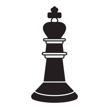 Uygulamalar veya web siteleri için satranç taşı düz vektör simgesi