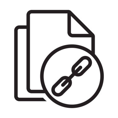 Uygulamalar ve web siteleri için bir dizin kopyalama bağlantısı çizgisi sanat vektörü simgesi