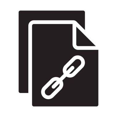 Uygulamalar ve web siteleri için bağlantı dosyaları düz vektör simgesini kopyala