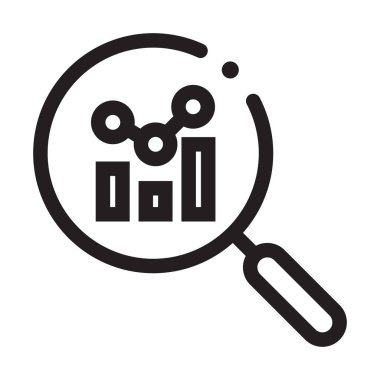 Uygulamalar veya web siteleri için iş analizi çizgisi sanat vektör simgesi