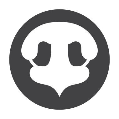 Düz vektör köpek yavruları köpek burunları uygulamaları veya web sitelerini kokluyor