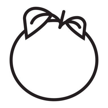 Gıda uygulamaları ve web siteleri için Pomelo veya greyfurt çizgisi resim simgesi