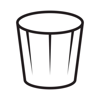 Çizgi sanat ikonu antika bir şişe durdurucu ya da uygulamalar ya da web siteleri için ahşap durdurucu